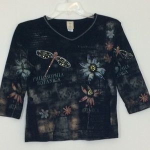 Jess & Jane | Floral Graphic Shirt , Size M